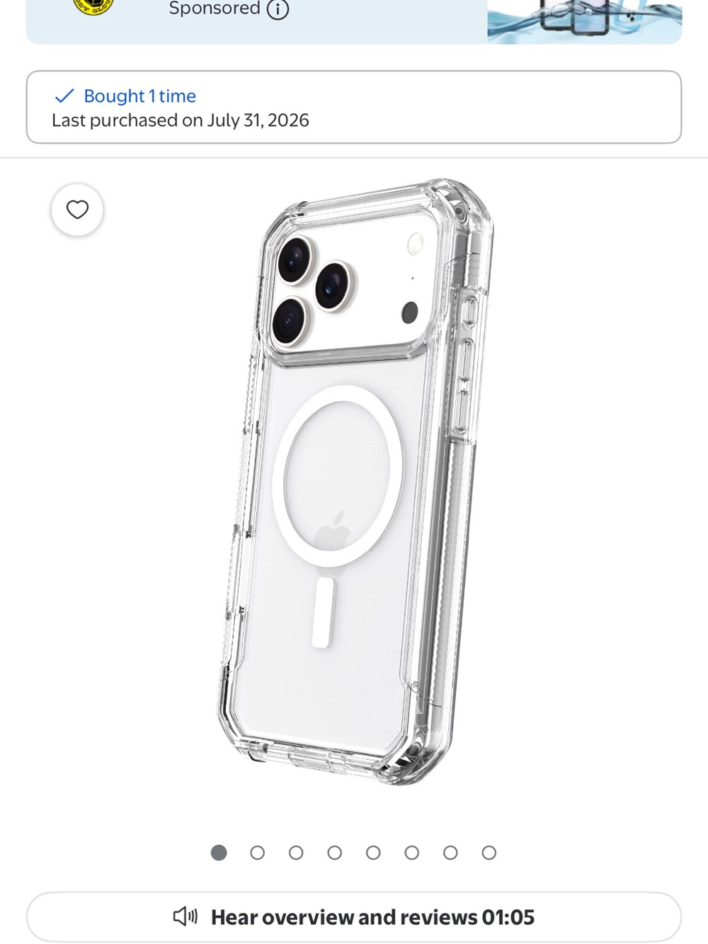 iPhone 17 Pro Max Clear MagSafe-Compatible Protective Phone Case - Transparent